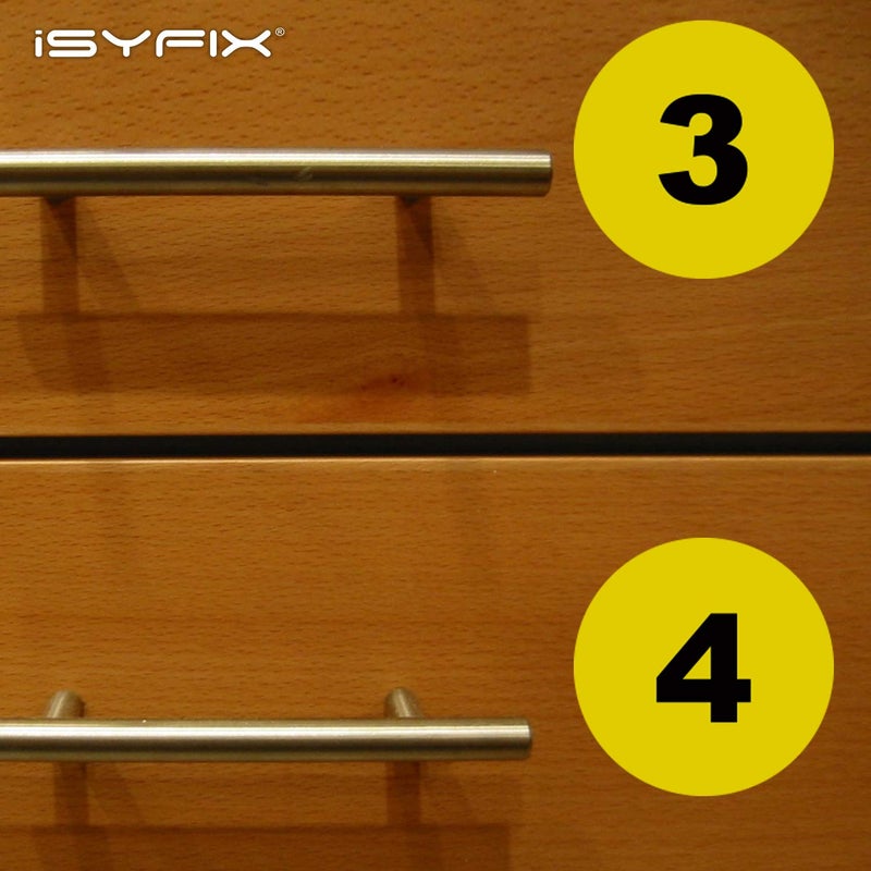 iSYFIX Yellow Consecutive Number Stickers â€“ 1 to 50, 4-inch, 1 Set â€“ Vinyl Self Adhesive Premium Decal, Ideal for Inventory, Storage, Organizing, Boxes, Bins, Toolbox, Lockers & More, Indoor/Outdoor - Image 4